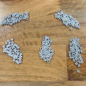 Alphabet Beads with Black Letters